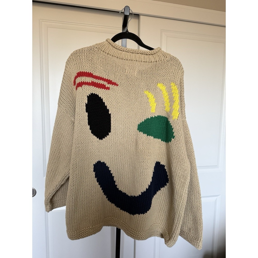 Slow Love Feel Good Hand Knit Jumpers Sweater Size M/L Beige - Picture 7 of 9